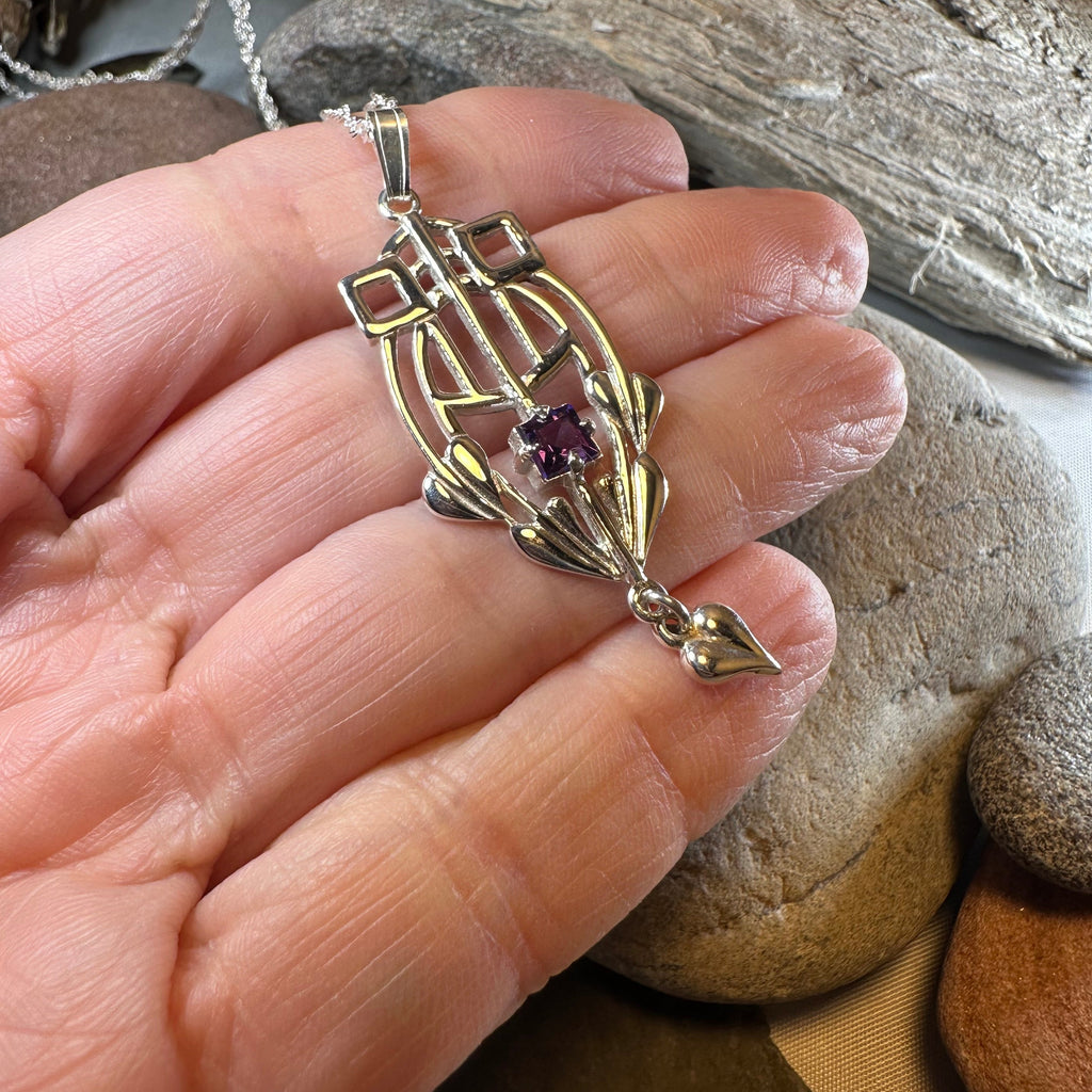 Scottish Mackintosh Thistle Necklace - Handmade in Scotland