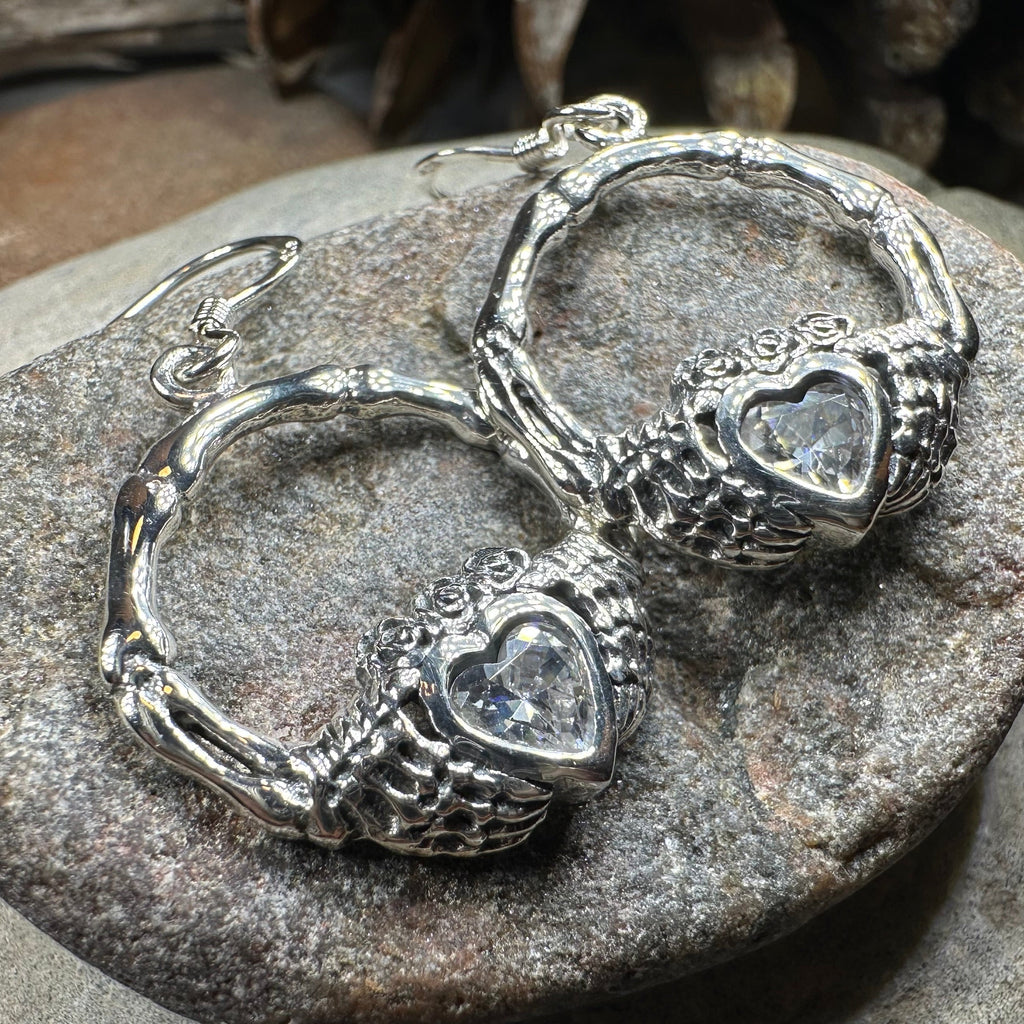 Gothic Claddagh Earrings