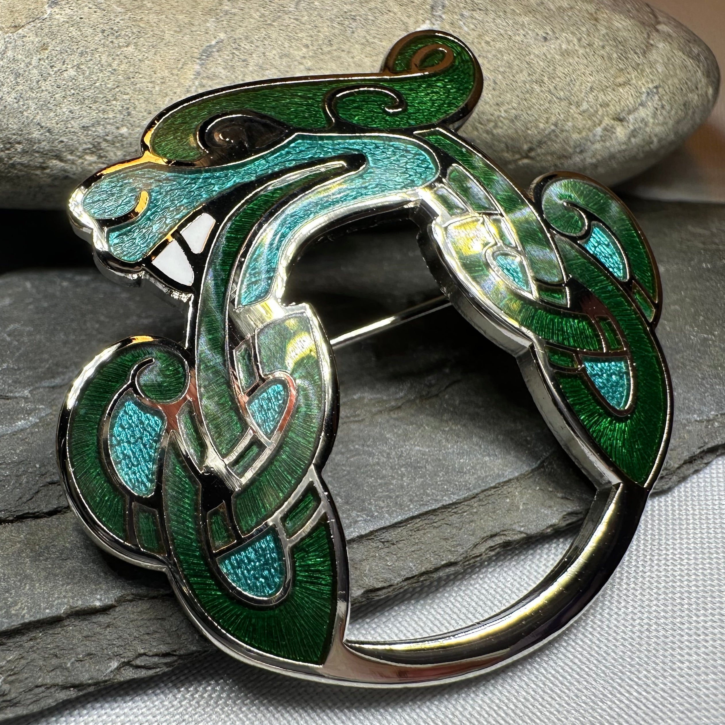 Celtic Dragon Brooch for Men & Women