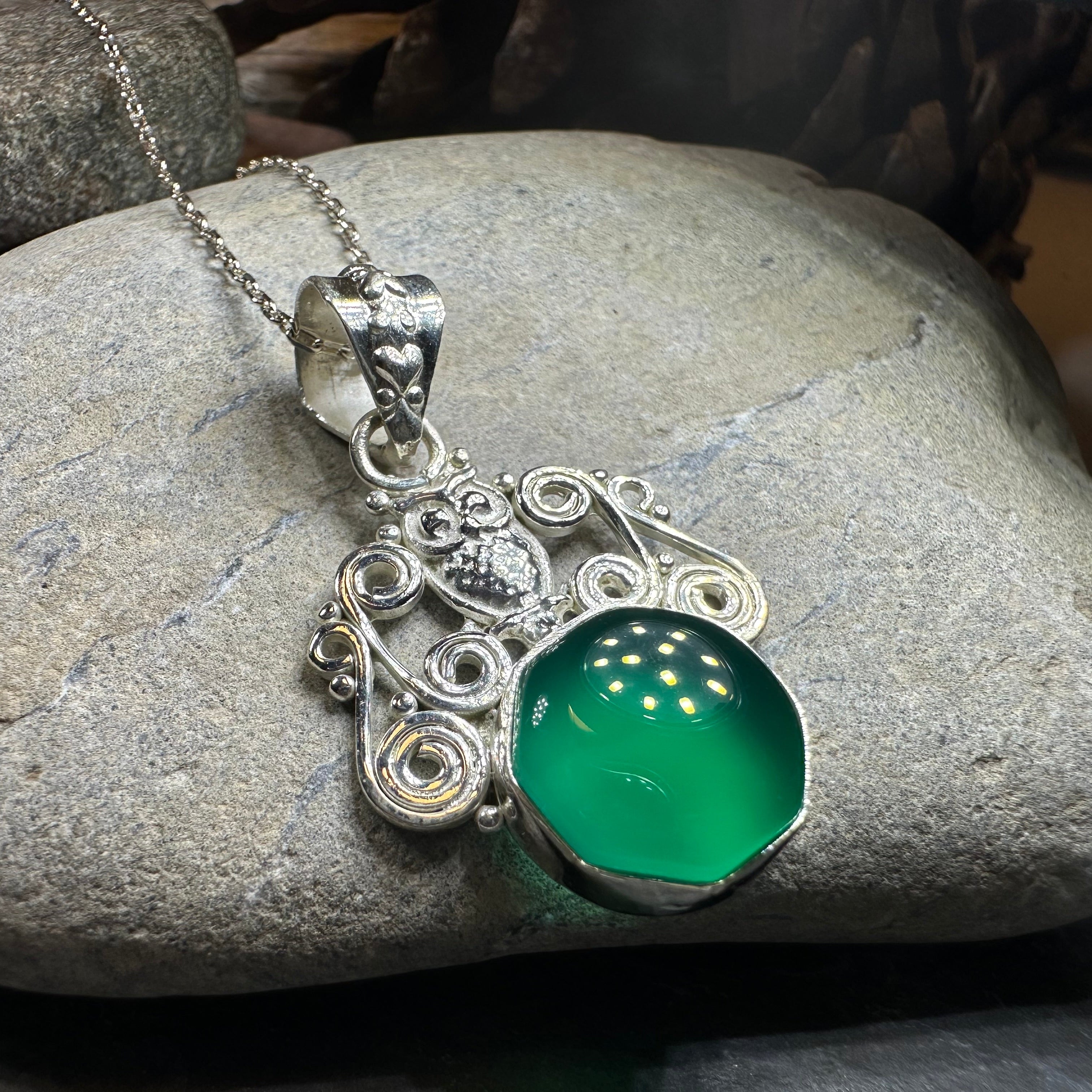 Mirra Owl Necklace in Sterling Silver