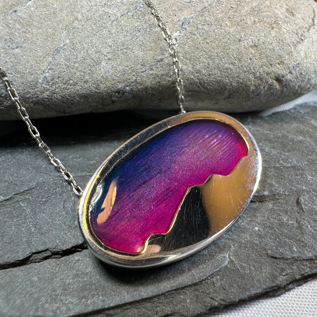 Purple Skies Northern Lights Necklace - Handmade in Scotland
