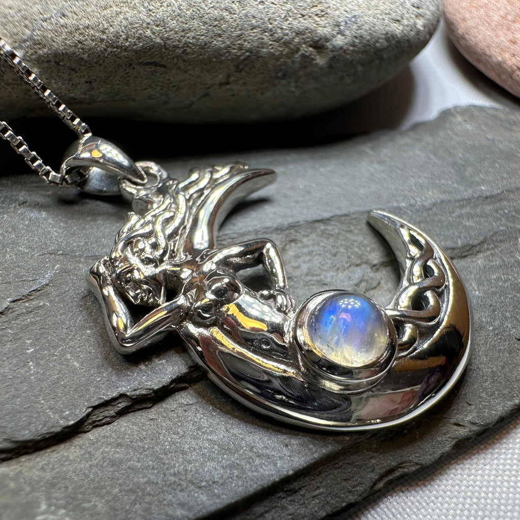 Gealach Moon Goddess Necklace with Moonstone