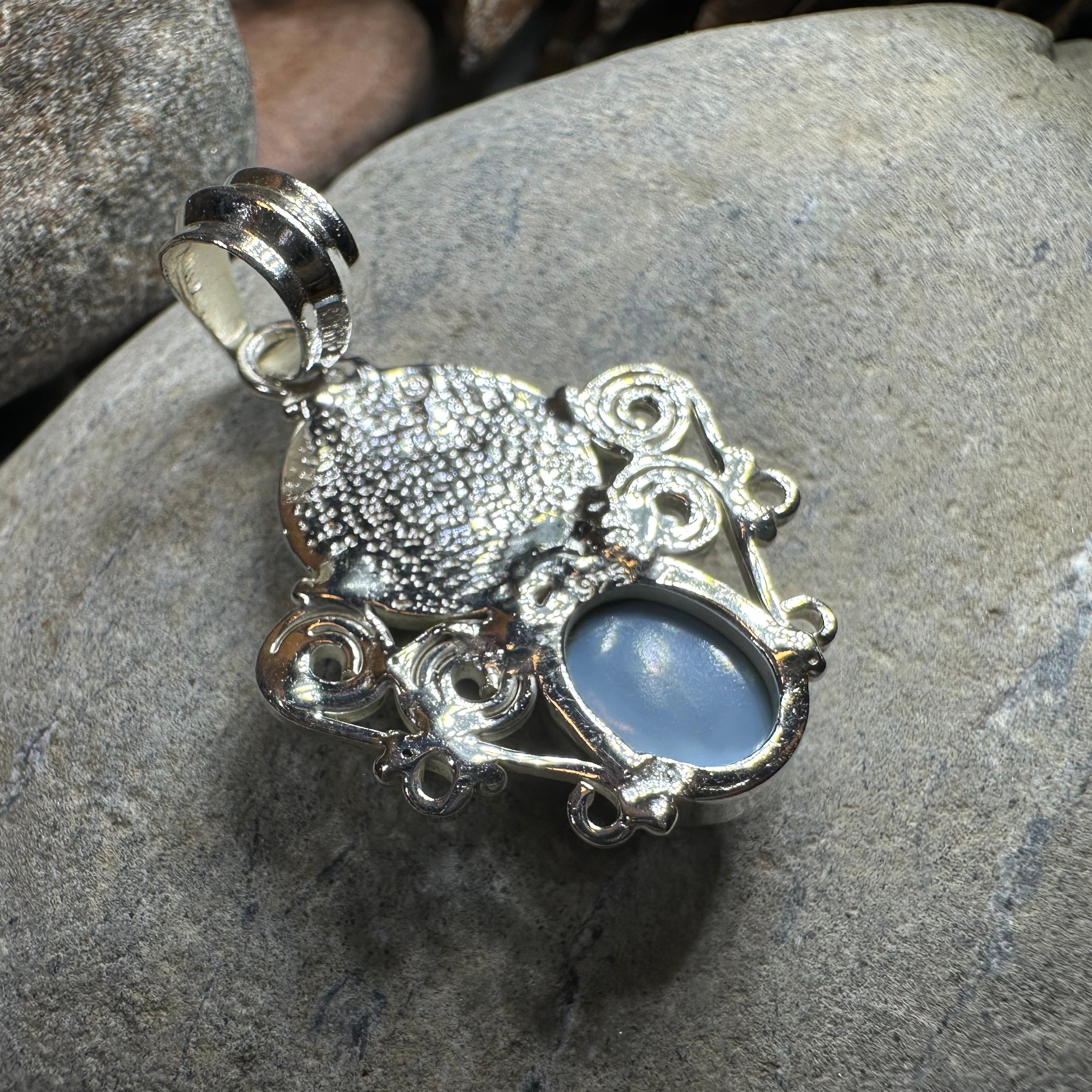 Lyria Celtic Triple Spiral Necklace in Sterling Silver