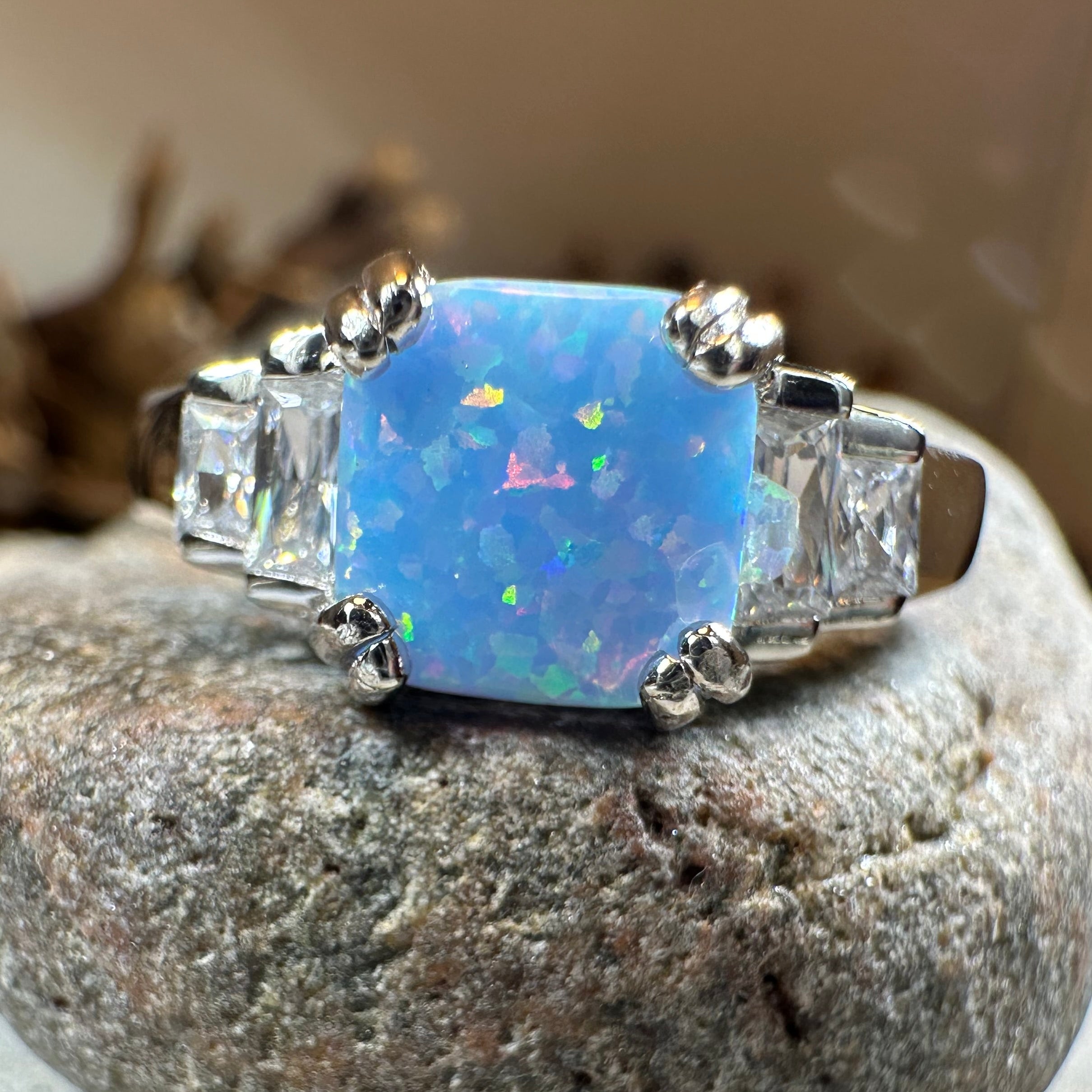 Marvina Blue Opal Ring