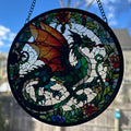 Medieval Dragon Stained Glass