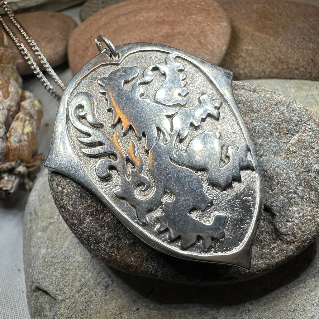 Pewter Lion of Scotland Necklace - Handmade in Scotland