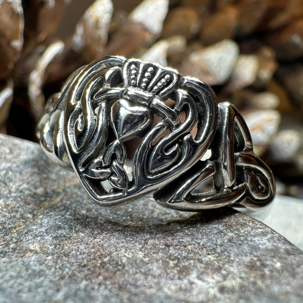 True Love Irish Claddagh Ring in Sterling Silver