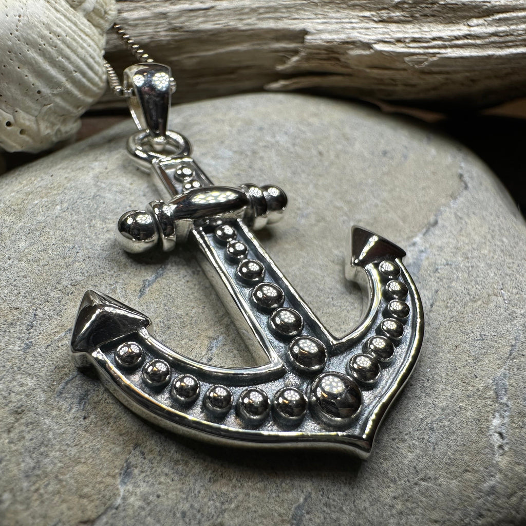 Grasmere Anchor Necklace in Sterling Silver