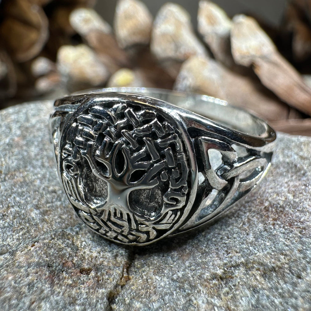 Lorna Celtic Tree of Life Ring in Sterling Silver