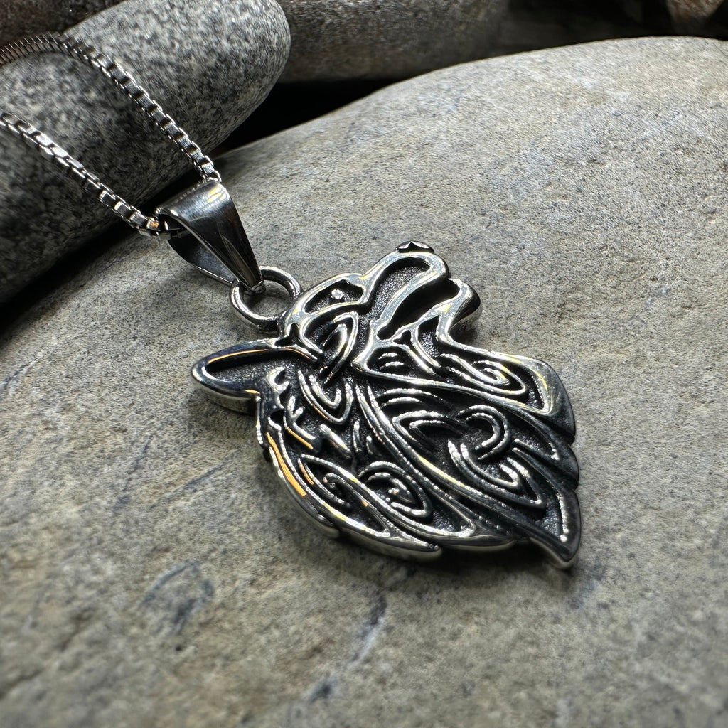 Ian Celtic Wolf Necklace