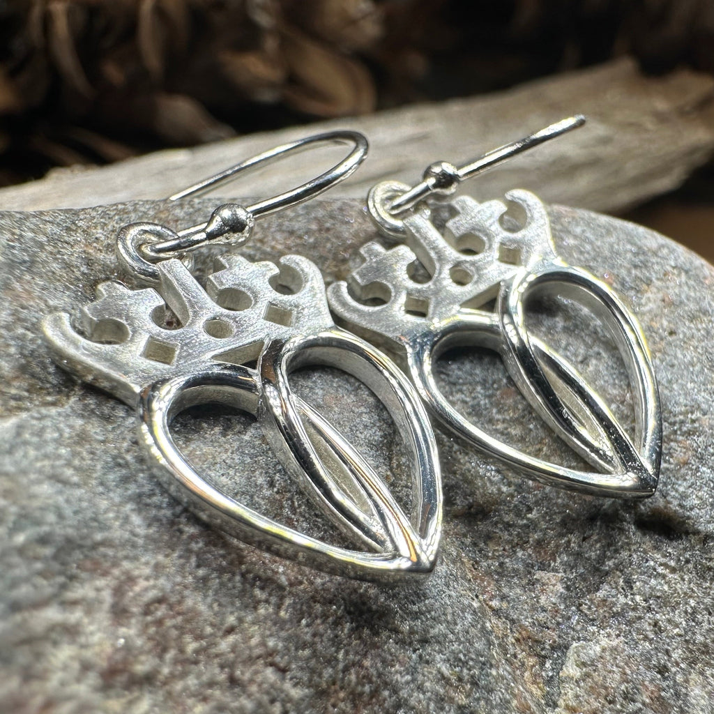 Lady Arieen Scottish Luckenbooth Earrings in Sterling Silver