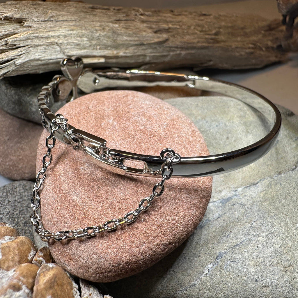 Irish Shamrock Bangle Bracelet