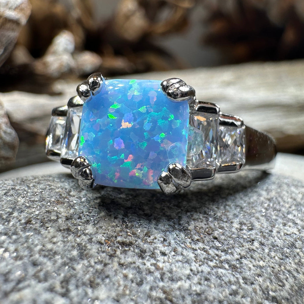 Marvina Blue Opal Ring