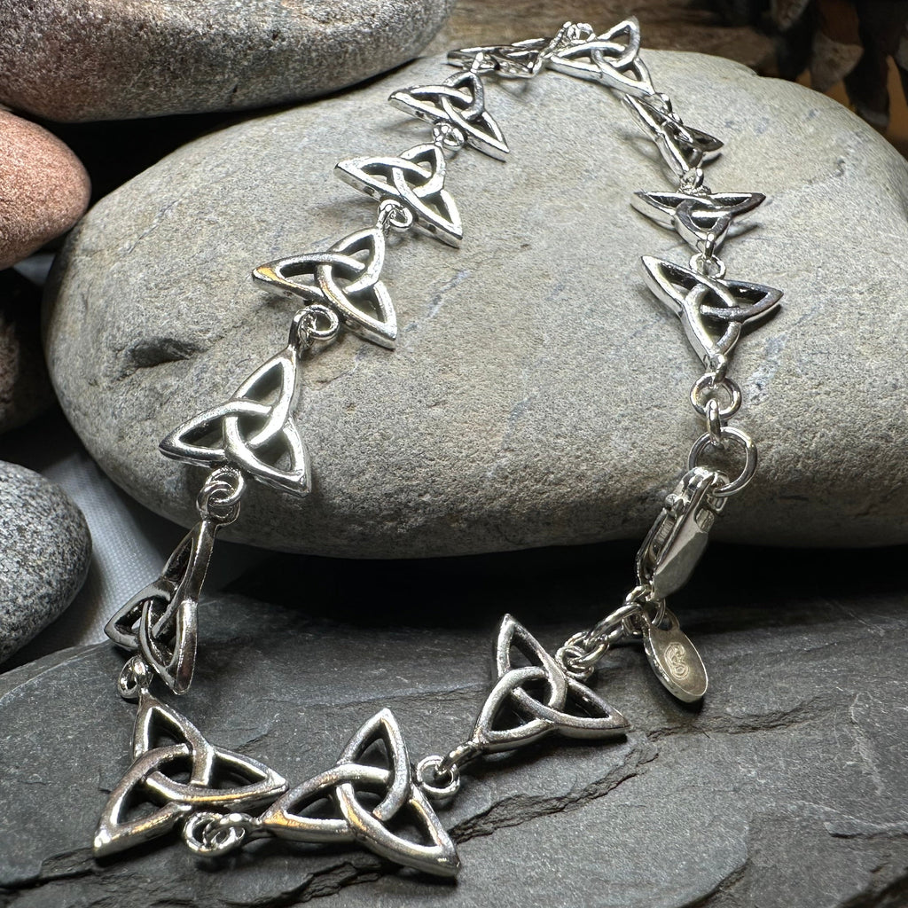 Irena Celtic Trinity Knot Bracelet in Sterling Silver