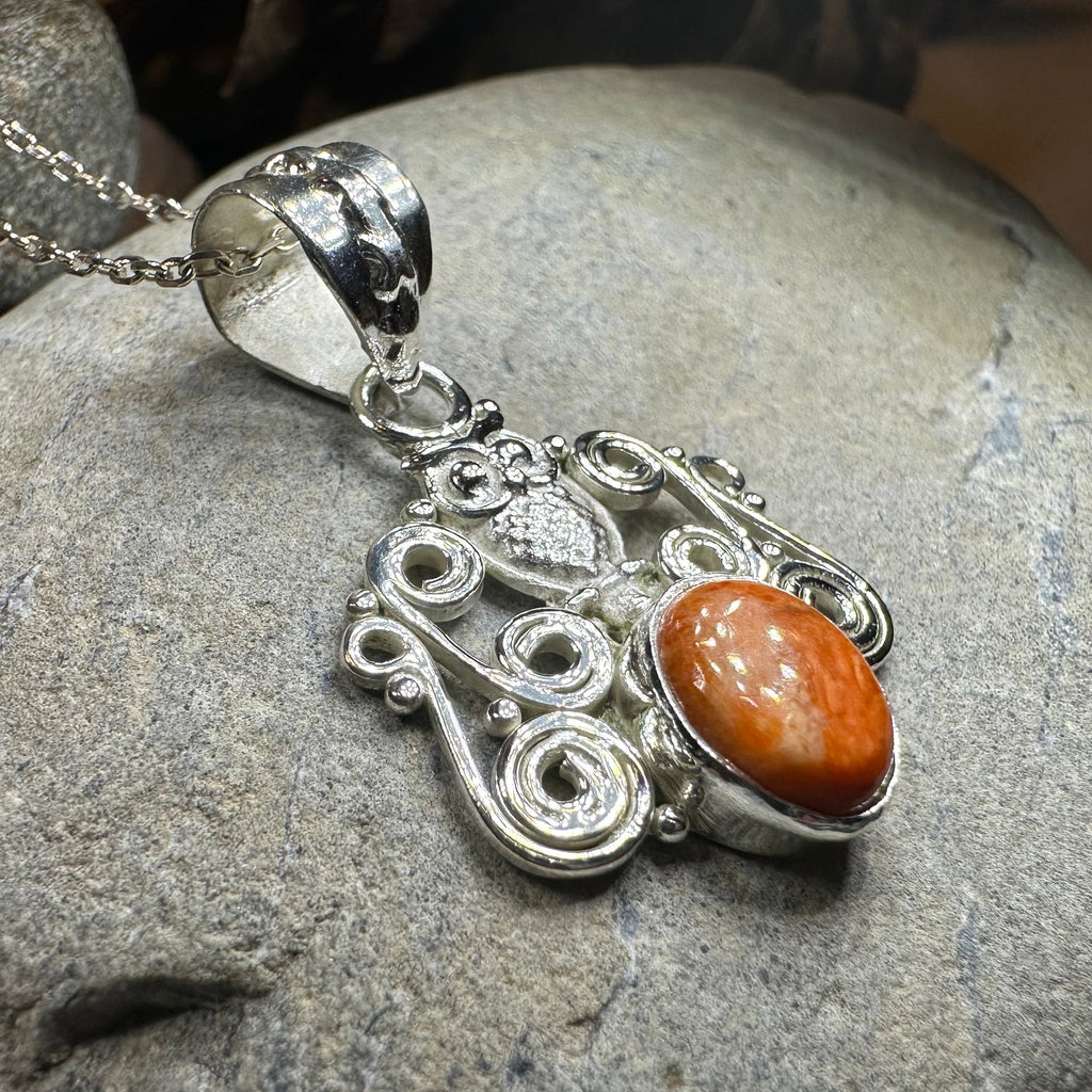 Mirra Owl Necklace in Sterling Silver