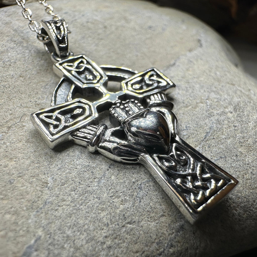Galway Claddagh Cross Necklace
