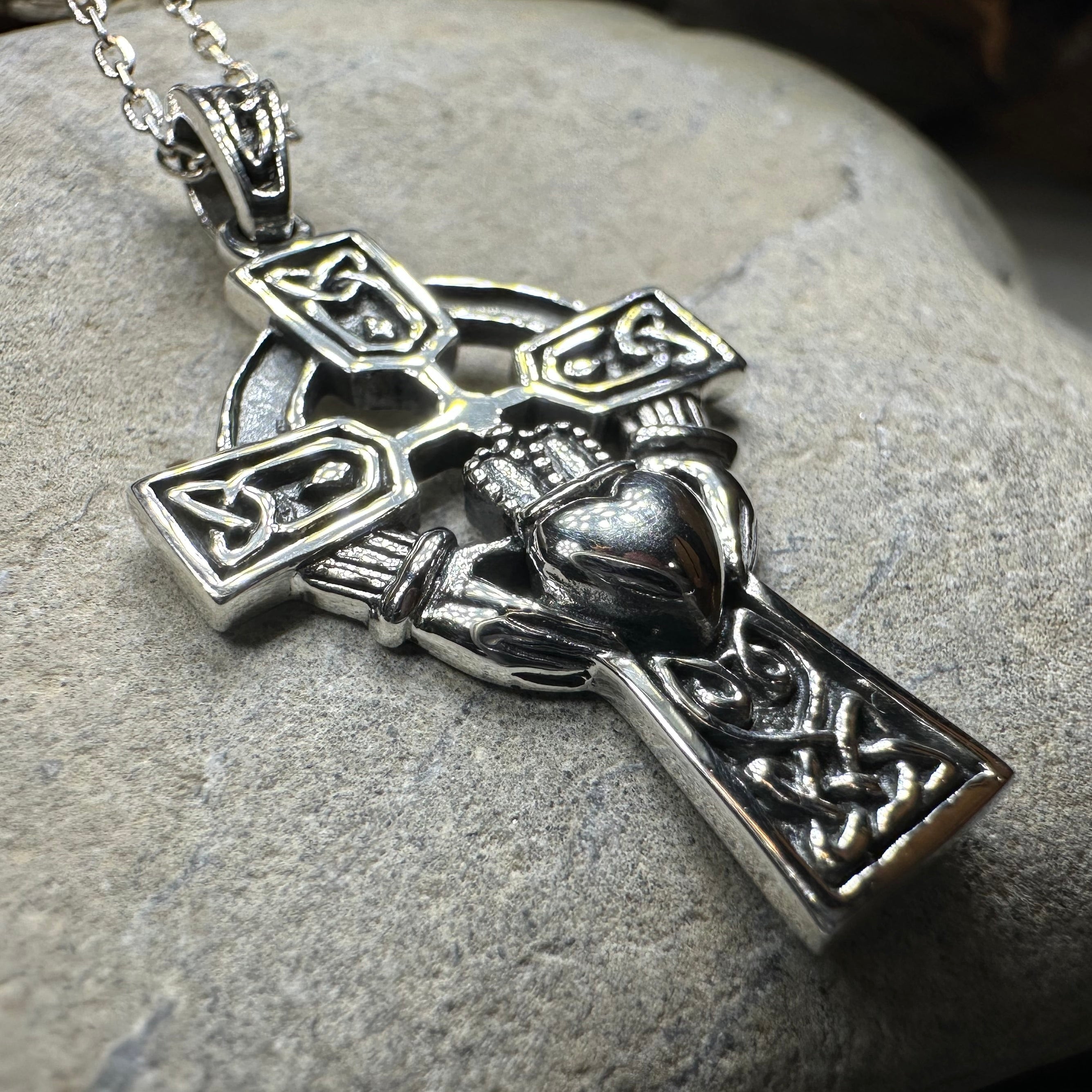 Galway Claddagh Cross Necklace