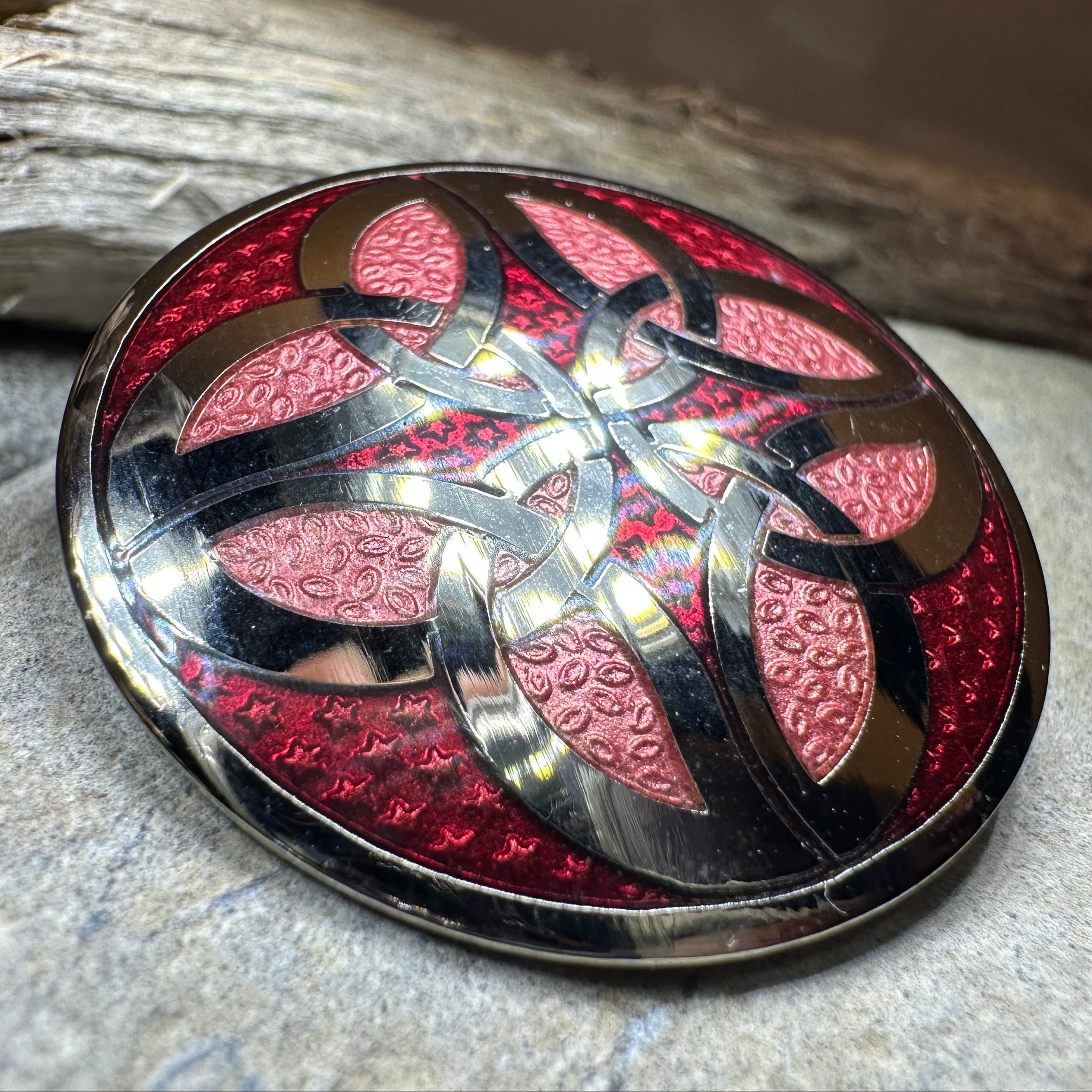 Trinity Knot Enamel Celtic Brooch