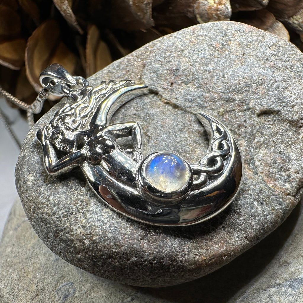 Gealach Moon Goddess Necklace with Moonstone