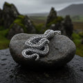 Calantha Marcasite Snake Necklace in Sterling Silver