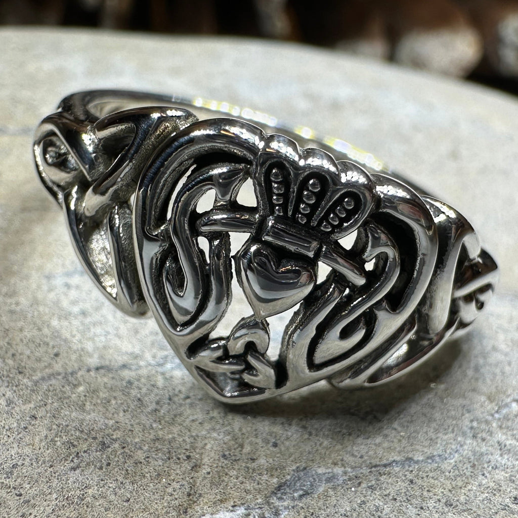 True Love Irish Claddagh Ring in Sterling Silver