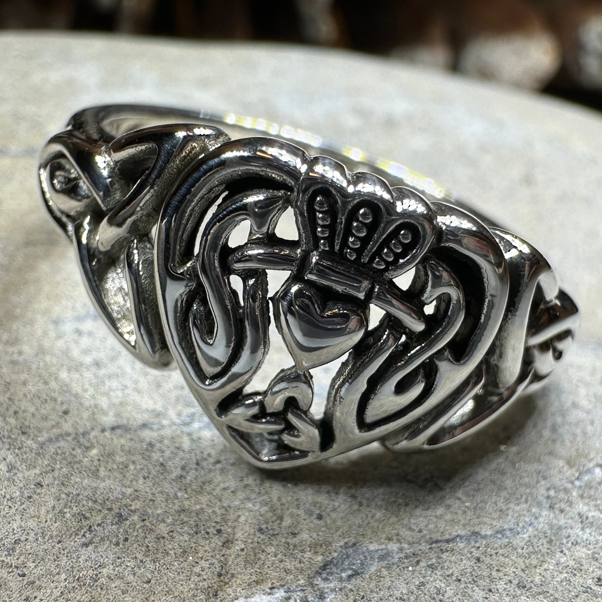 True Love Irish Claddagh Ring in Sterling Silver