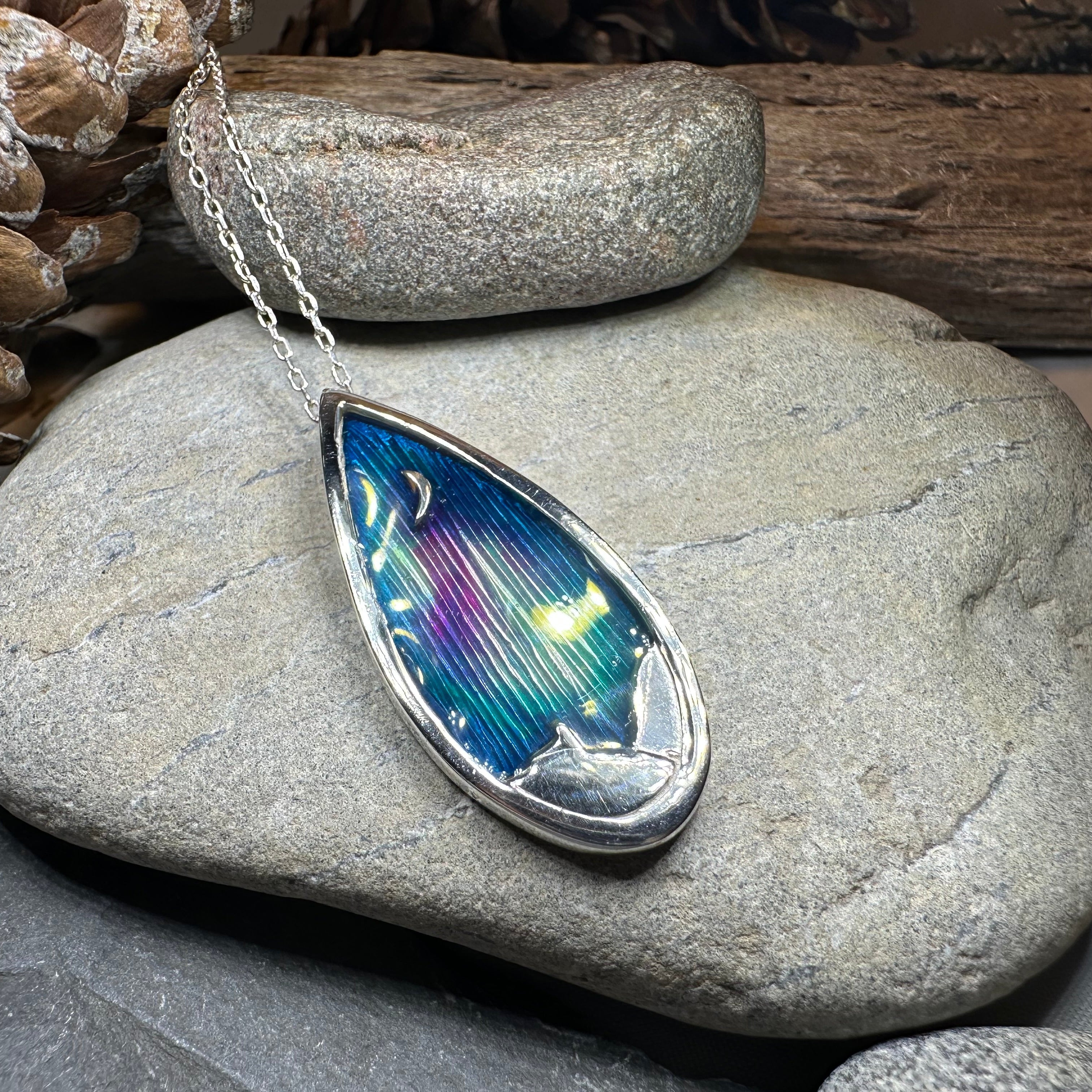 Northern Lights Sky Necklace - Handmade in Scotland