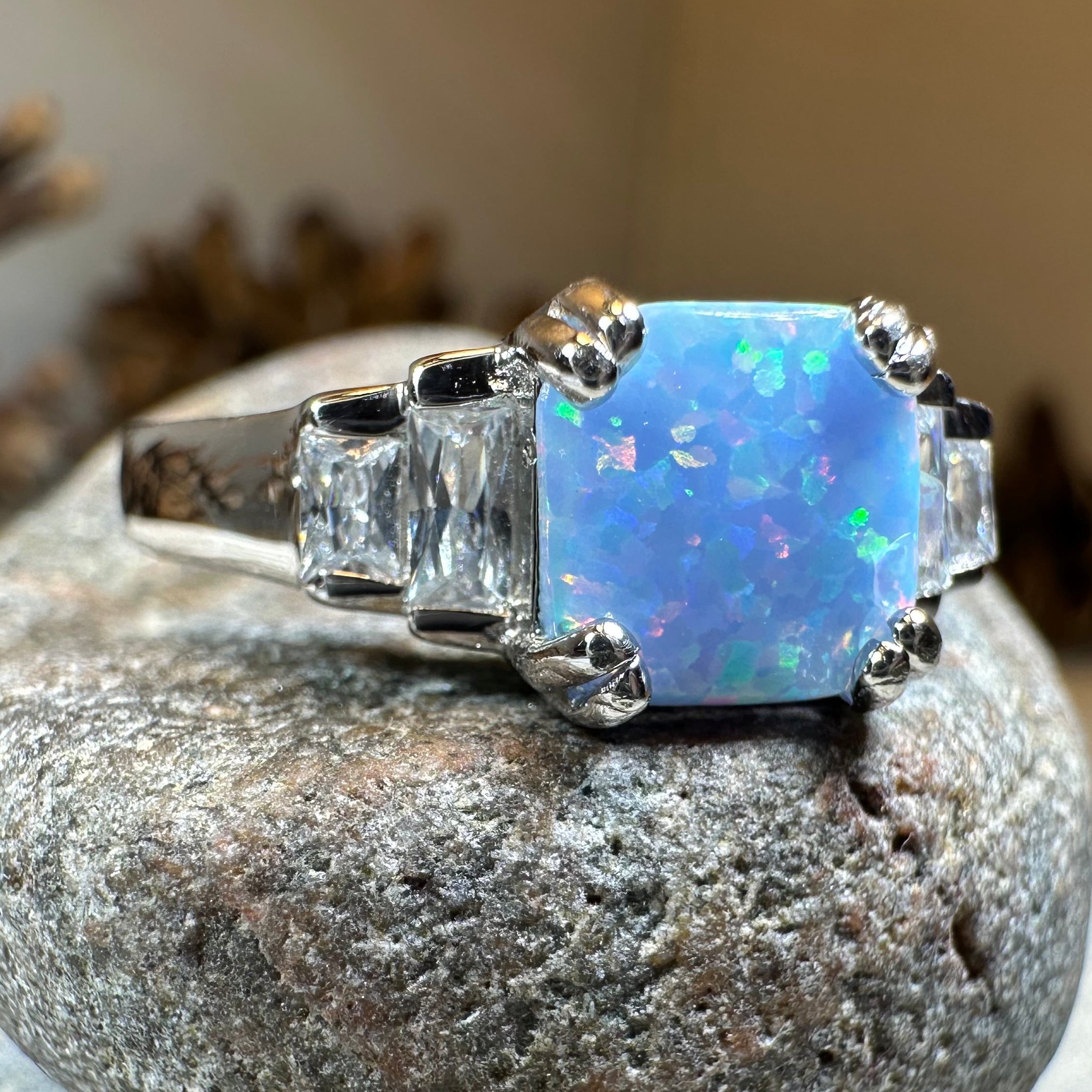 Marvina Blue Opal Ring