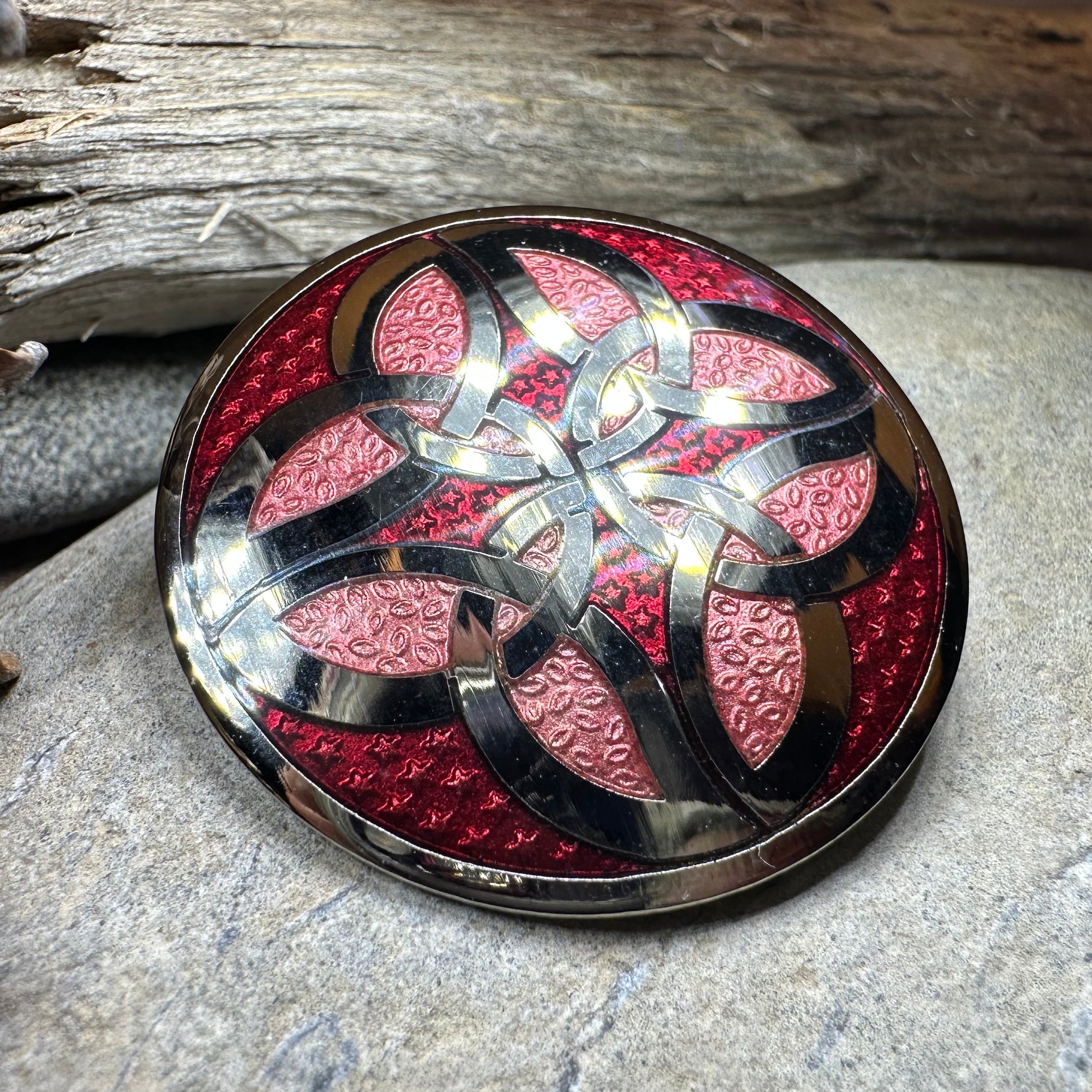 Trinity Knot Enamel Celtic Brooch