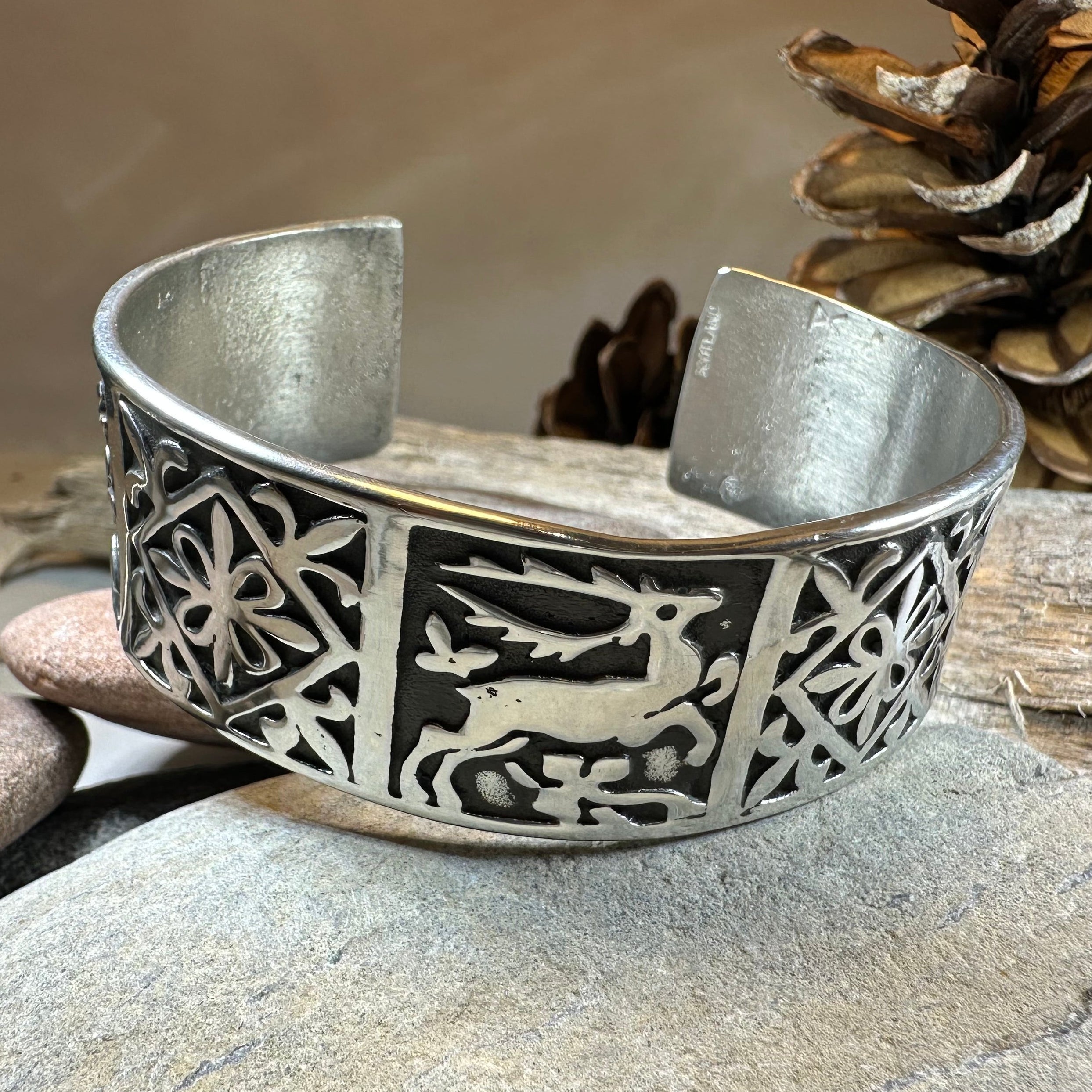 Celtic Stag Cuff Bracelet - Handmade in Scotland