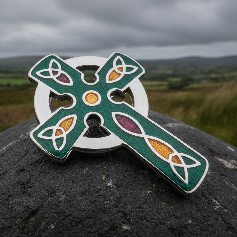 Ireland Celtic Cross Brooch