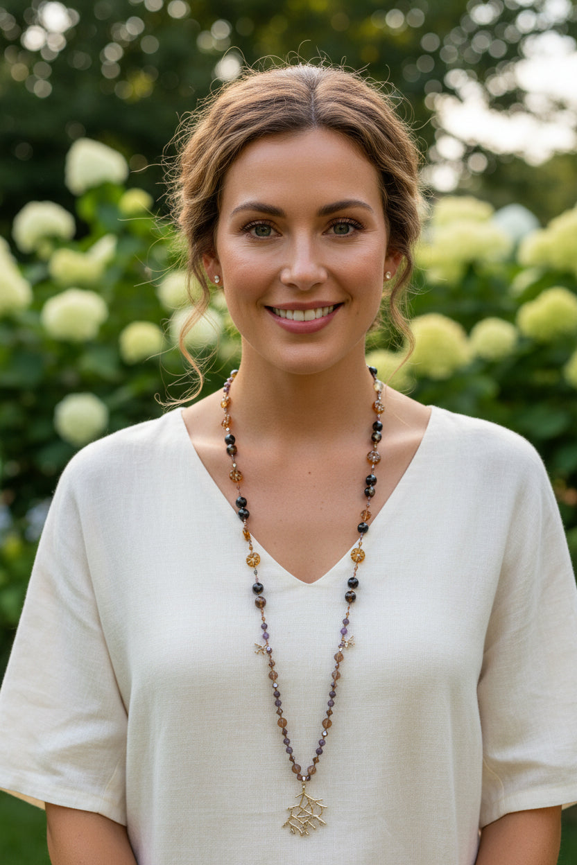 Amethyst Dune Long Necklace