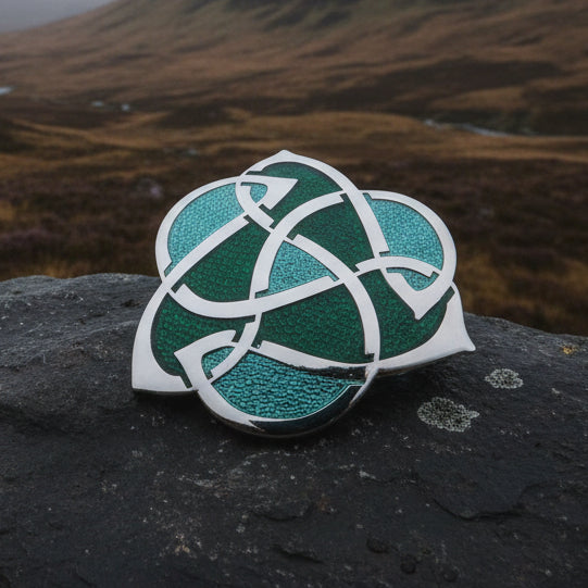 Enamel Celtic Knot Brooch