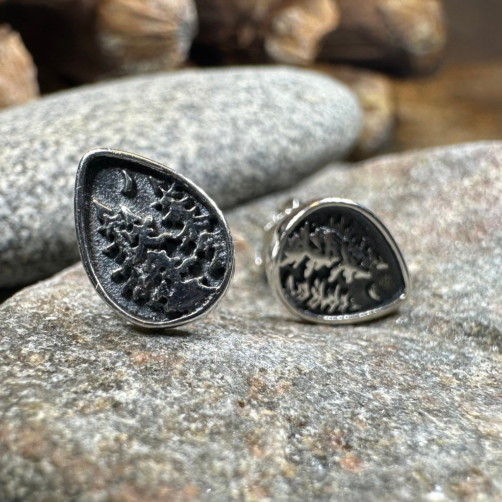 Deep Forest Pine Tree Stud Earrings