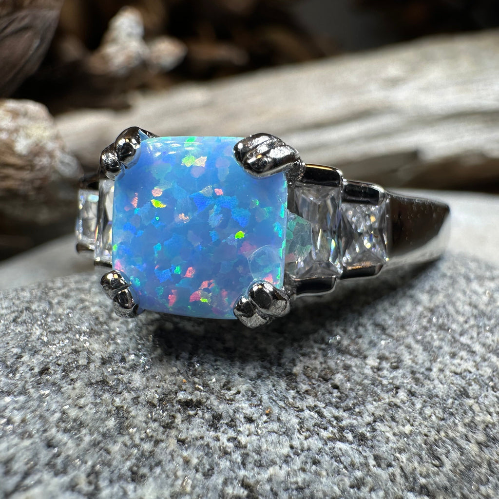 Marvina Blue Opal Ring
