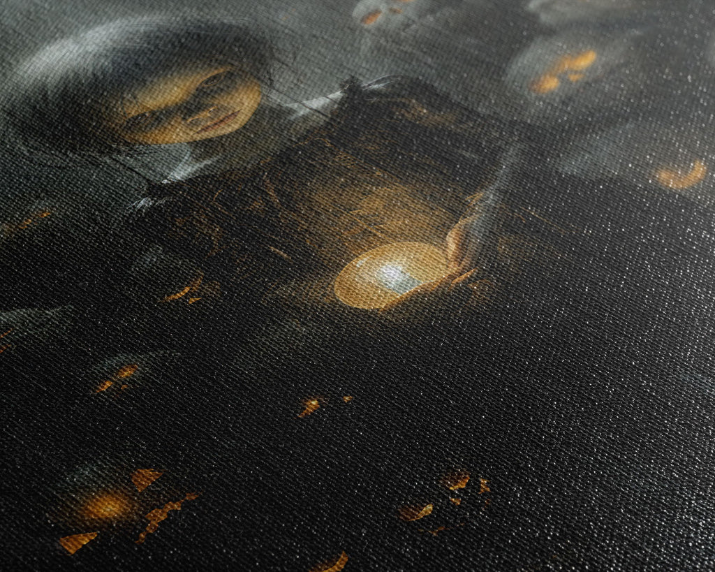 Dark Fantasy Art, Spooky Decor, Goth Decor, Canvas Print, Wall Art, Vertical Print, Dark Wall Art, Video Game Art, Gaming Wall Decor