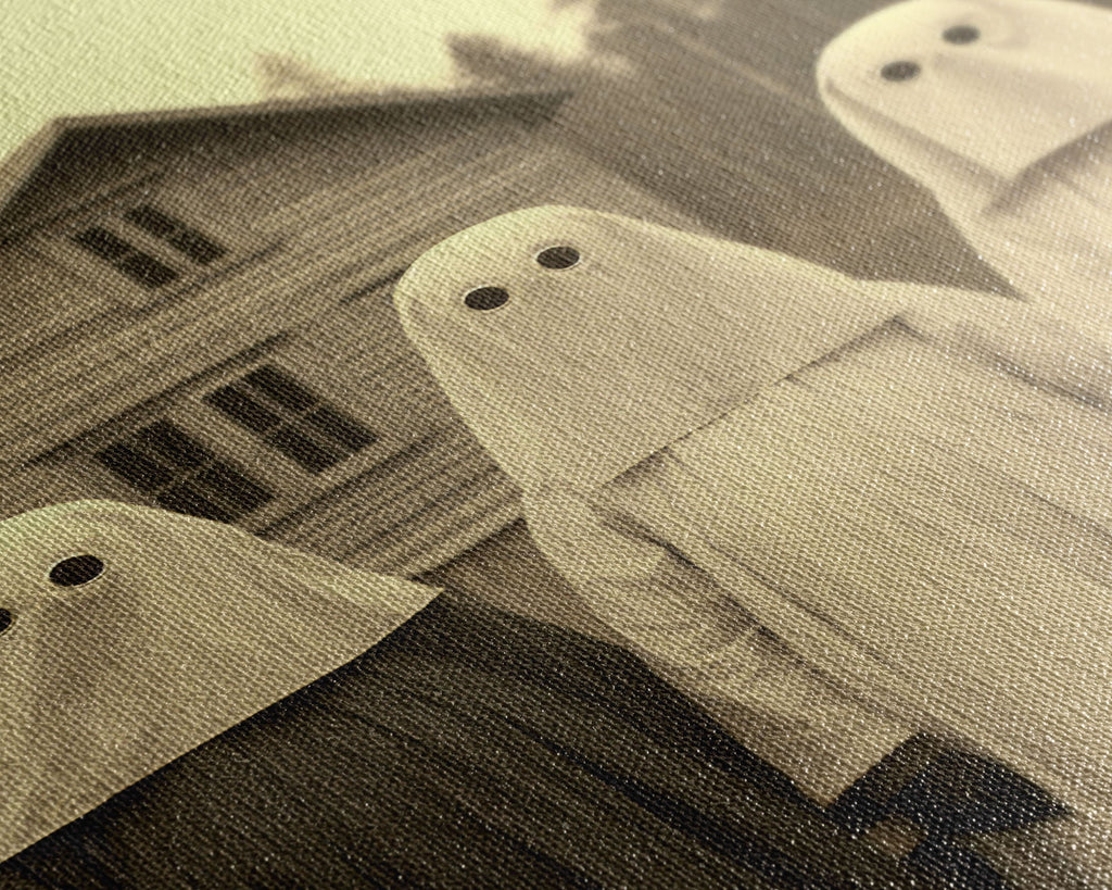 Ghost Art Print, Haunted House Art, Horror Art Print, Spooky Room Decor, Canvas Print, Wall Art, Vertical Print, Home Decor, Wall Decor