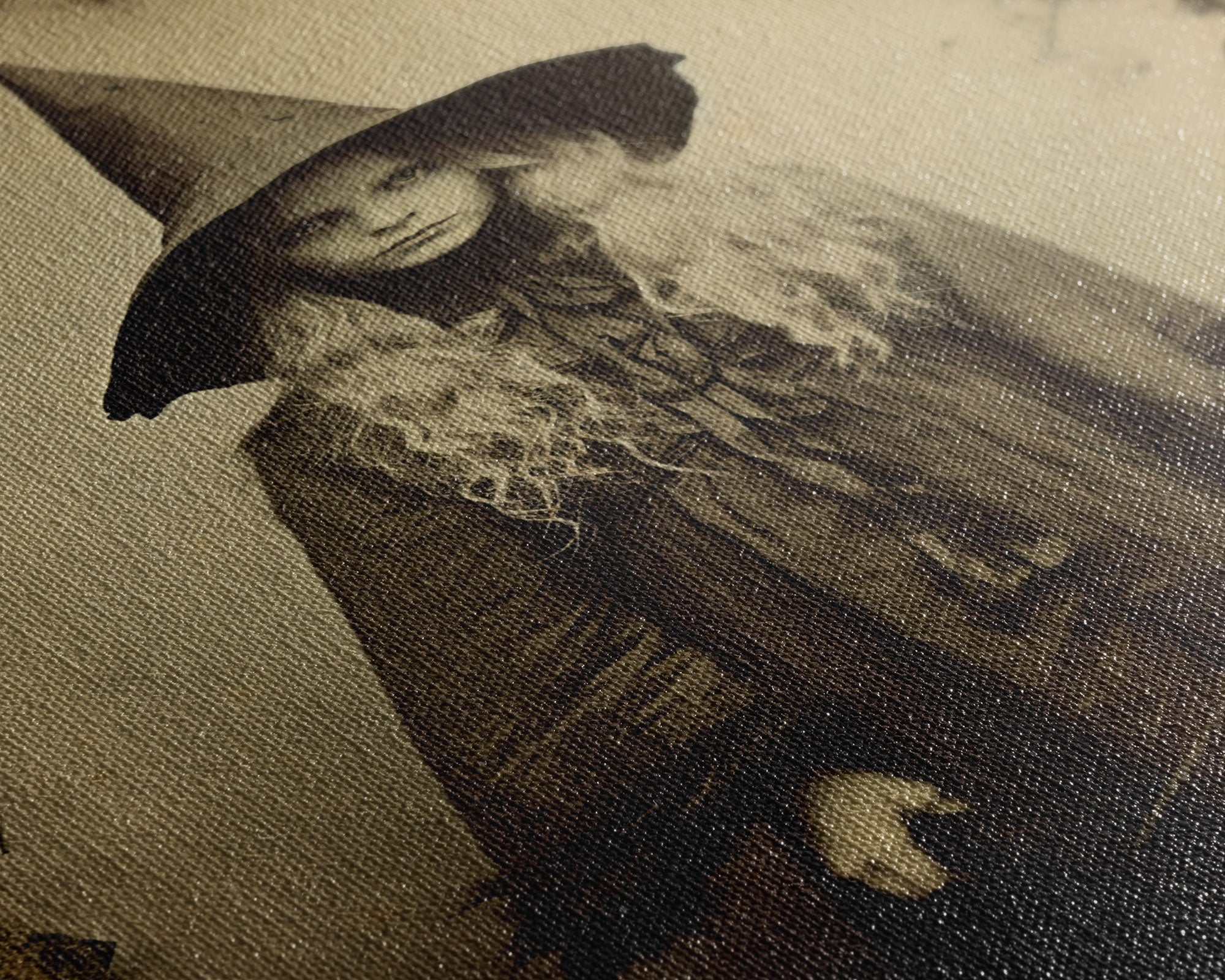 A Victorian Witch, Spooky Victorian Witch Photography Daguerreotype, Tin Type, Framed Canvas Print, Victorian Witches, Halloween Decor