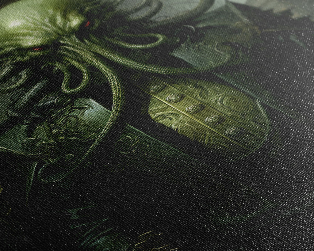 Le démon Cthulhu, Art gothique, Impression sur toile encadrée, Décoration d'Halloween, Le gentleman Cthulhu, Art gothique, Décoration d'Halloween démoniaque