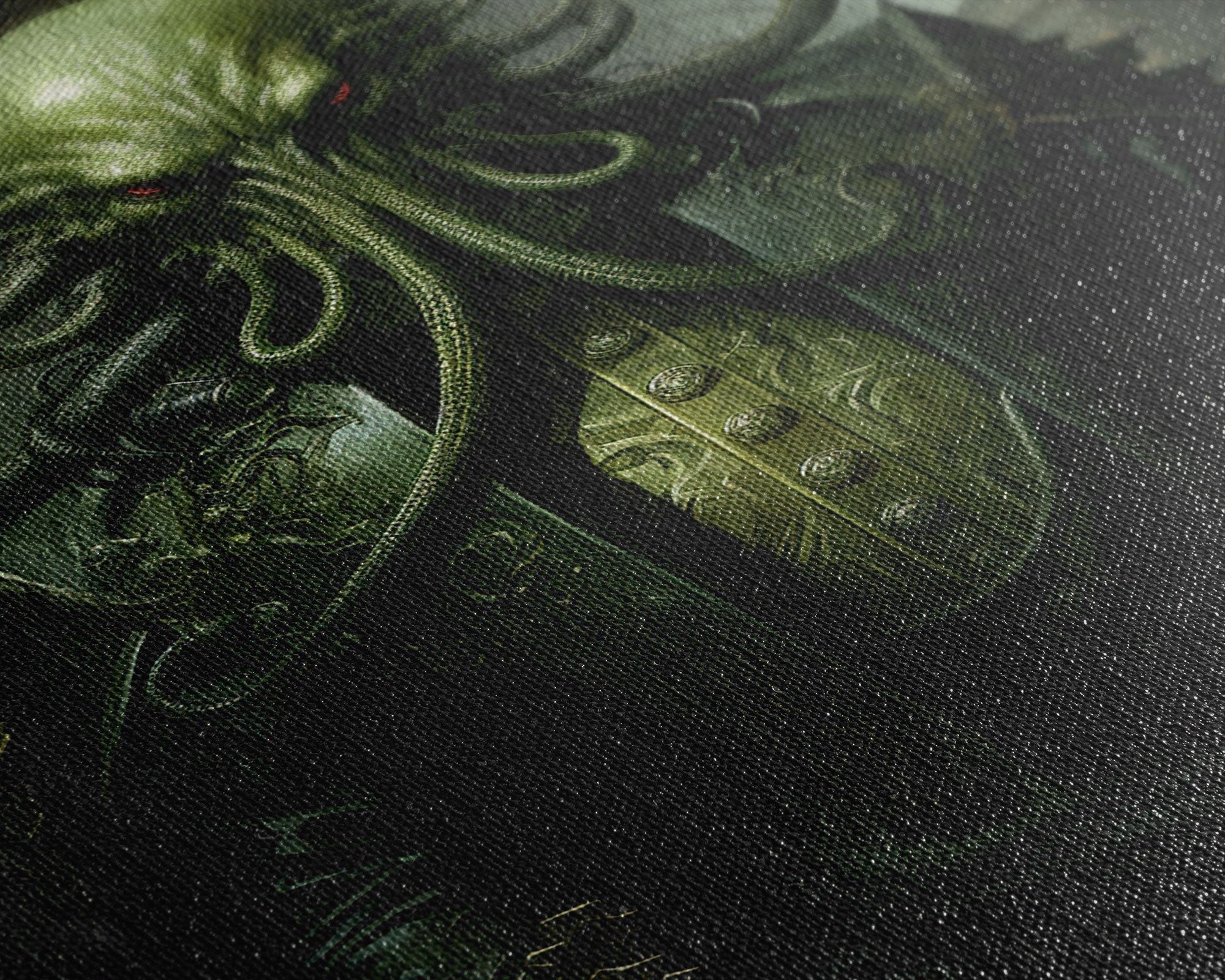Le démon Cthulhu, Art gothique, Impression sur toile encadrée, Décoration d'Halloween, Le gentleman Cthulhu, Art gothique, Décoration d'Halloween démoniaque