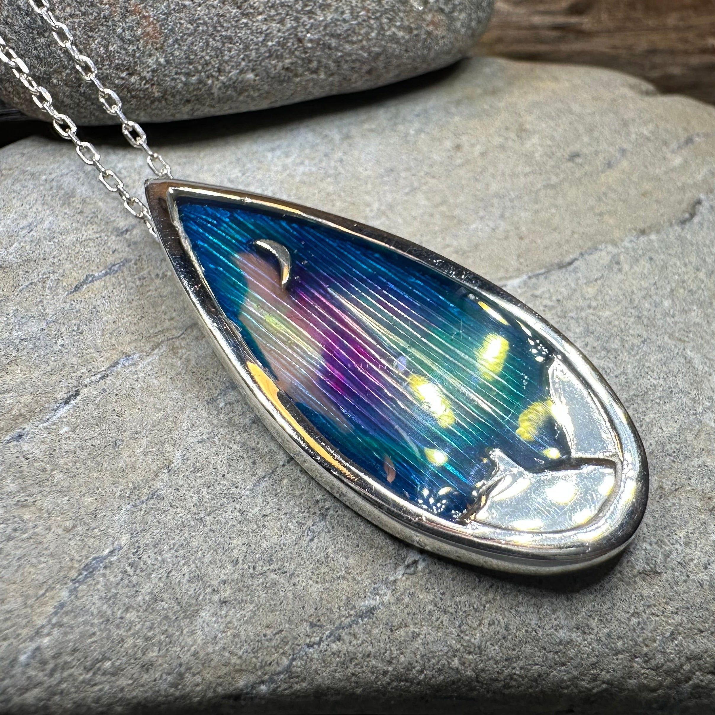 Northern Lights Sky Necklace - Handmade in Scotland