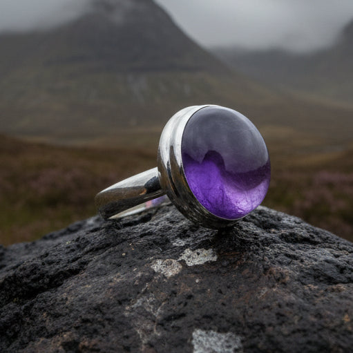 Dusky Dawn Amethyst Ring in Sterling Silver