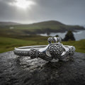 Galway Irish Claddagh Marcasite Bracelet in Sterling Silver