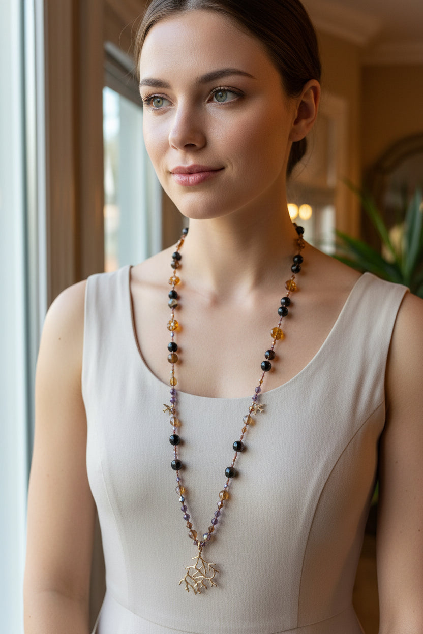 Amethyst Dune Long Necklace