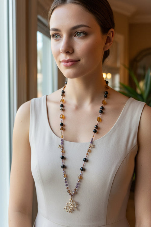 Amethyst Dune Long Necklace