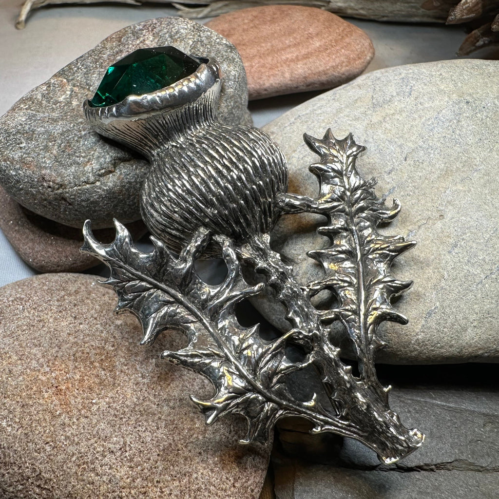 Bold Scottish Thistle Brooch