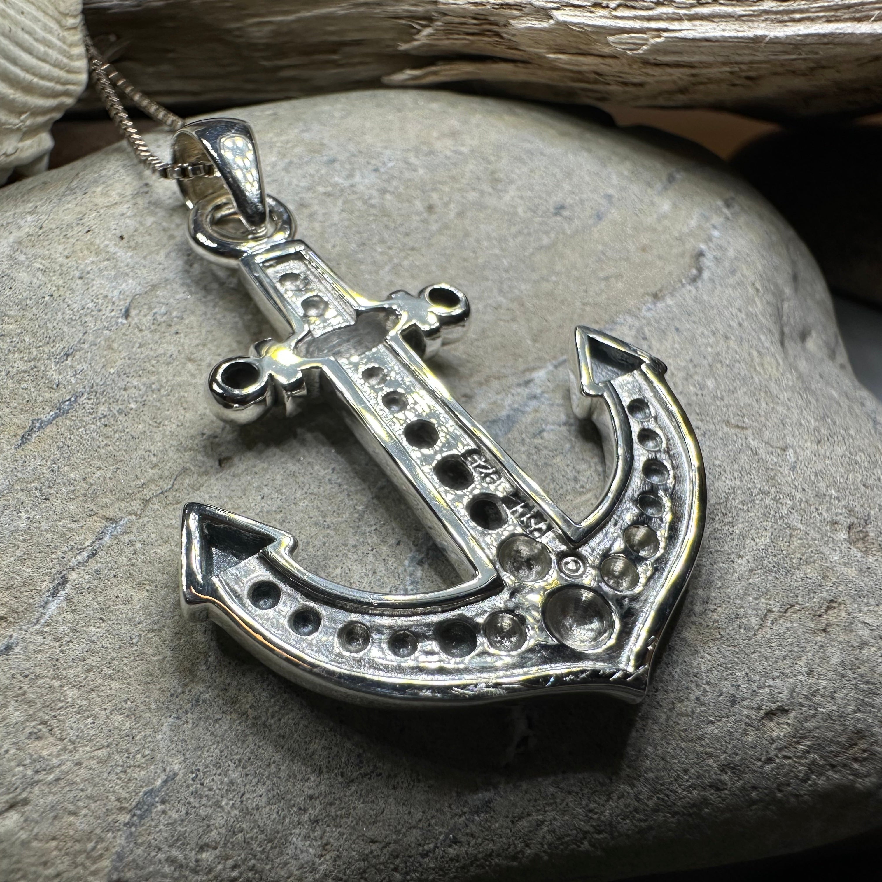 Grasmere Anchor Necklace in Sterling Silver