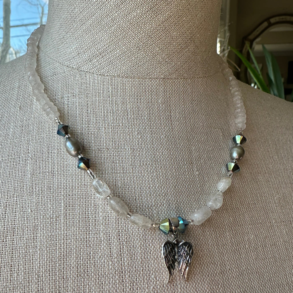 Moonstone Angel Necklace