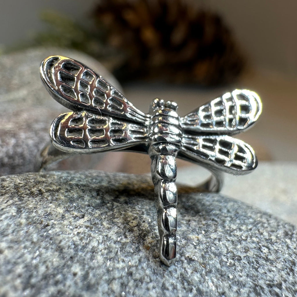 Flutter Dragonfly Ring in Sterling Silver