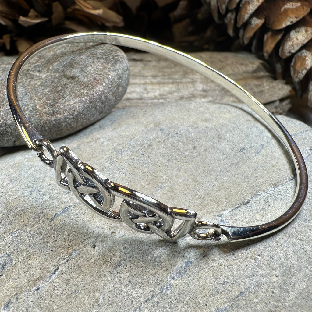 Celtic Love Knot Silver Bracelet in Sterling Silver